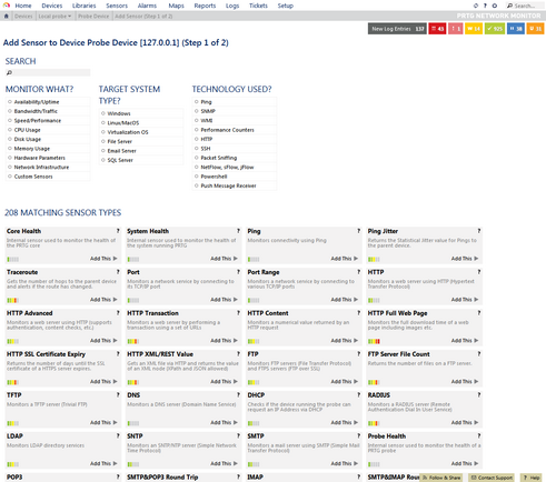 Add Sensor Assistant Add Sensor Assistant